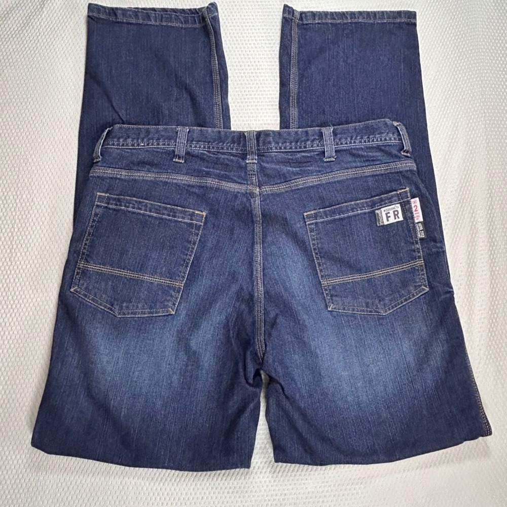 Wolverine FireZero FR Jeans Mens 38x34 Dark Wash Flame Resistant CAT 2 NFPA 2112